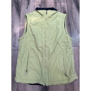 L.L. Bean Womens Lime Green Puffer Vest Size Small Nylon Shell & Polyester Linin
